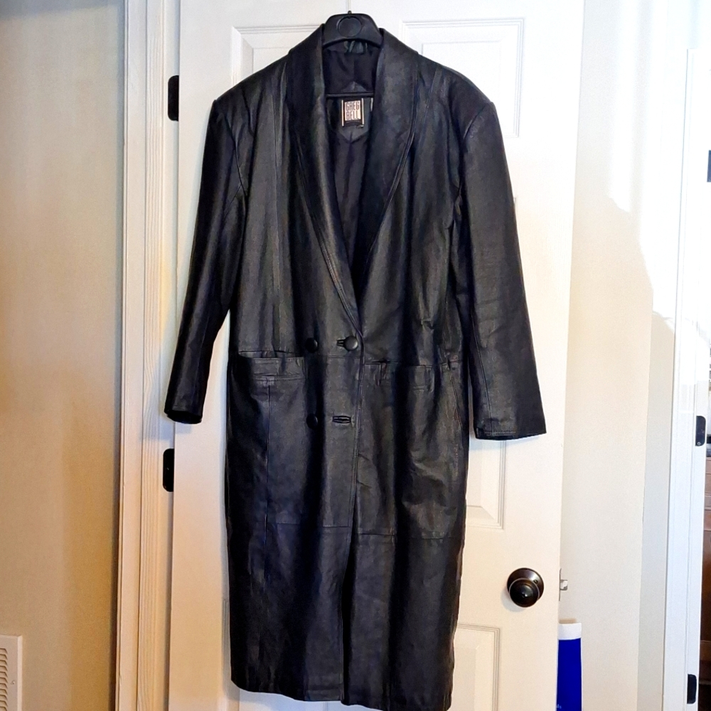 NEW!! Greg Bell Leather Coat